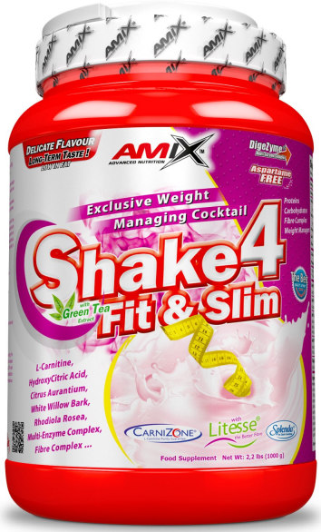 Proteinový nápoj v prášku Amix Shake 4 Fit&Slim 500g čokoláda